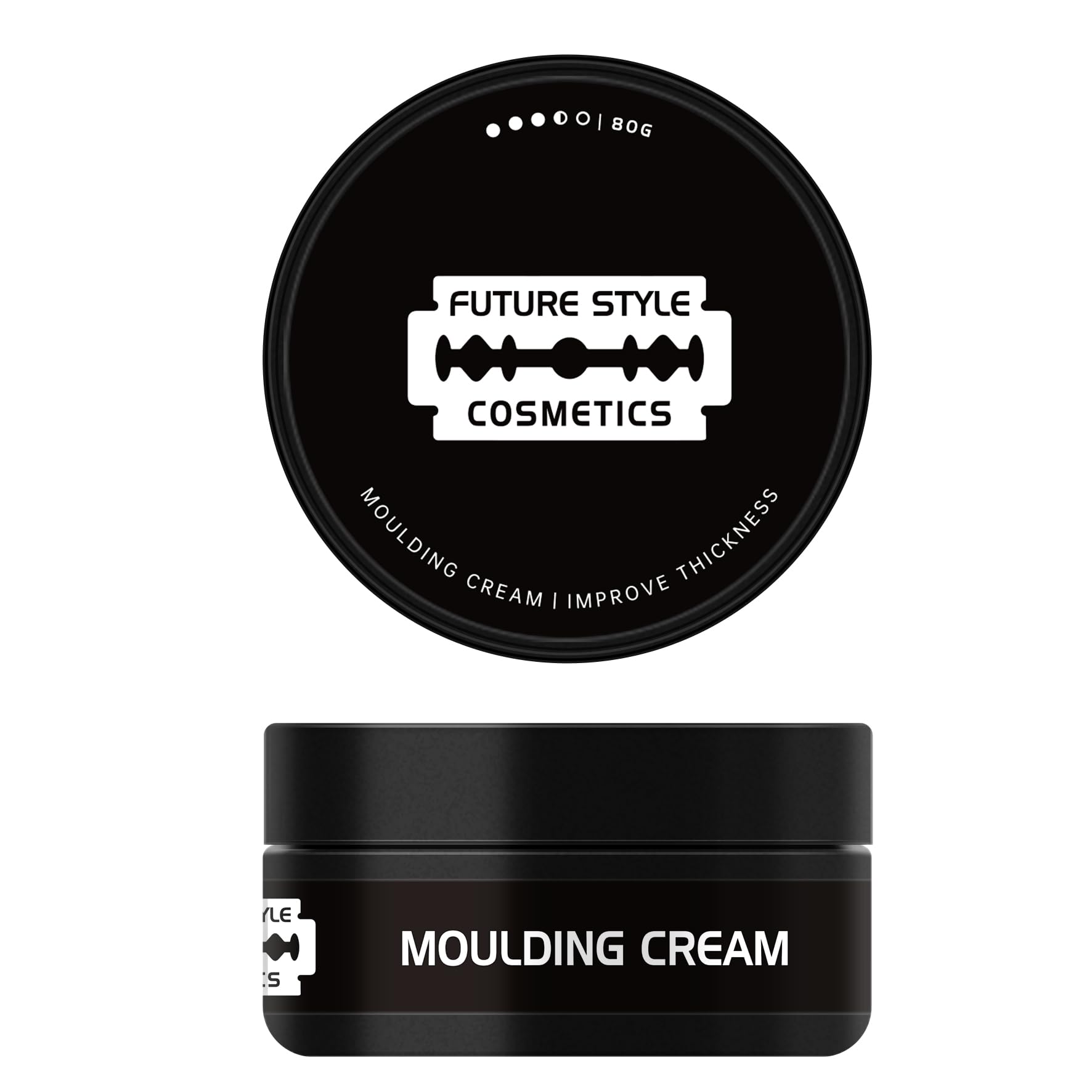 Future Style Cosmetics Moulding Cream, Hair Thickening Styling Product, 80g, Black